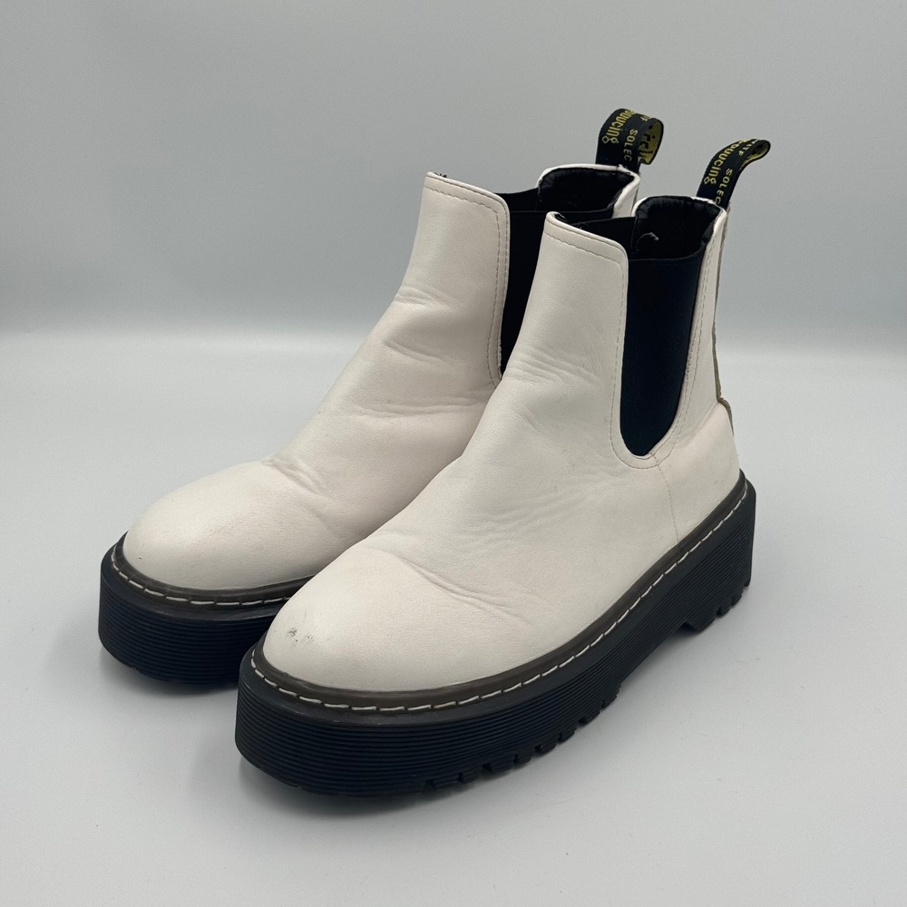 Dr. Martens White 2976 Quad Chelsea Boots Size 9 NO BOX